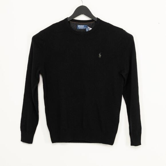 Polo Ralph Lauren Men Wool Regular Fit Crewneck Sweater Black Size L (NewDefect) - Picture 1 of 7